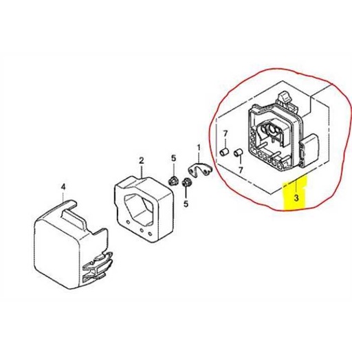 [17220-Z0H-802] Boitier filtre a air HONDA HHB25, 17220Z0H801, 17220-Z0H-801