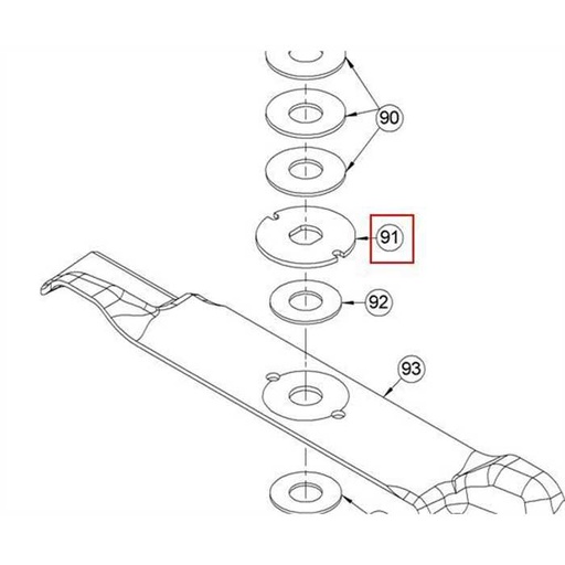 [G00010118] rondelle suppérieure pour friction de lame as-motor tondeuse professionnelle as531, E10122, G00010118