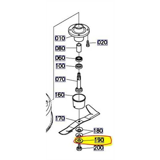 [K5617-34320] Rondelle cale de lame KUBOTA GR1600-II, K561734320, K5617-3432-0