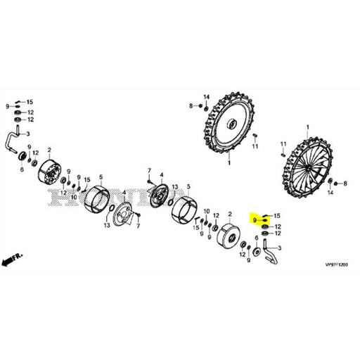 [90505-VP9-000] Rondelle de butée 7.2x14x1 HONDA Miimo 3000, 90505-VP9-000