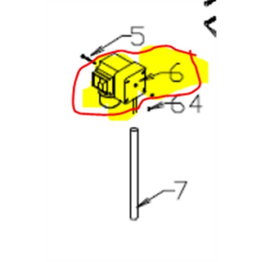 [I01.000.20] Boitier interrupteur monophase complet scie ROSSELLI grizzly 600 triphase, I0100020, I01 000 20