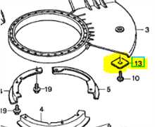 [90502-VH7-000] Rondelle carrée obturateur mulching HRX537, 90502-VH7-000