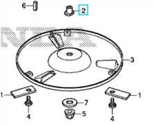 [72611-VP7-000] Rondelle de lame robot Miimo 300 500, 72611-VP7-000