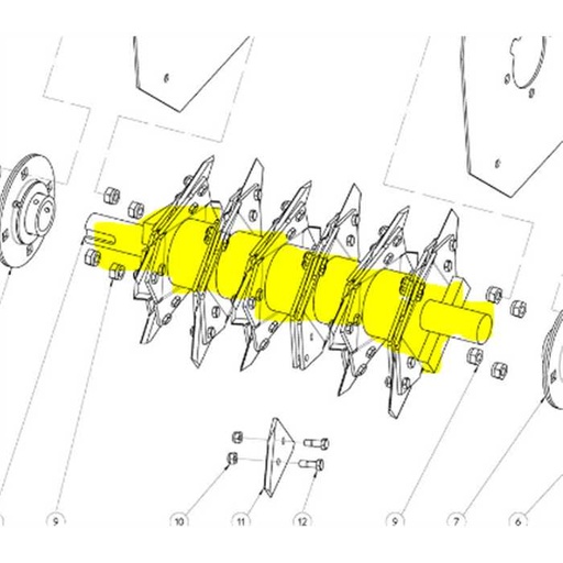 [MPA 01 070 820] Rotor ELIET super prof /2000 avec couteaux MPA01070820, MPA01070820