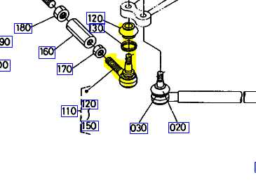 [38440-44790] Rotule droite KUBOTA L2850 filet gauche m16x1.25 13-14 vism12, 3844044790