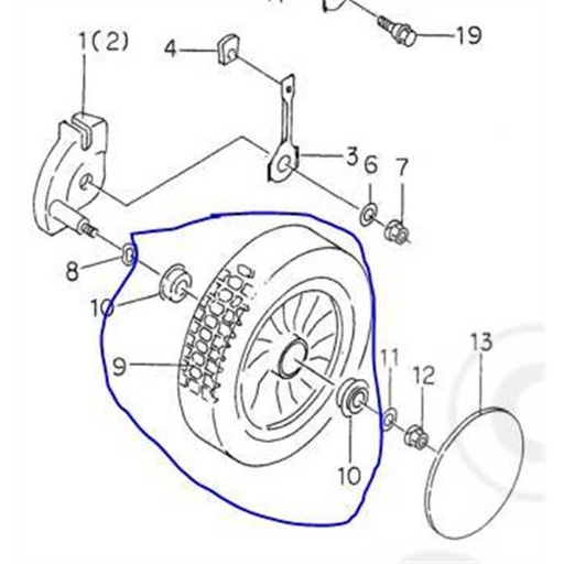 [80-1022-421-00] Roue avant plastique Orec gr530-gt530, 80-1022-421-00, 80102242100