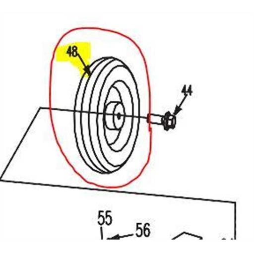 [MZK01035R200080] Roue de scarificateur GTM GTV500, 01035R200080, MZK01035R200080