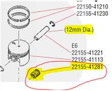 [22155-41281] Roulement de piston diamètre12mm Shindaiwa 695, V557000030, V557-000030