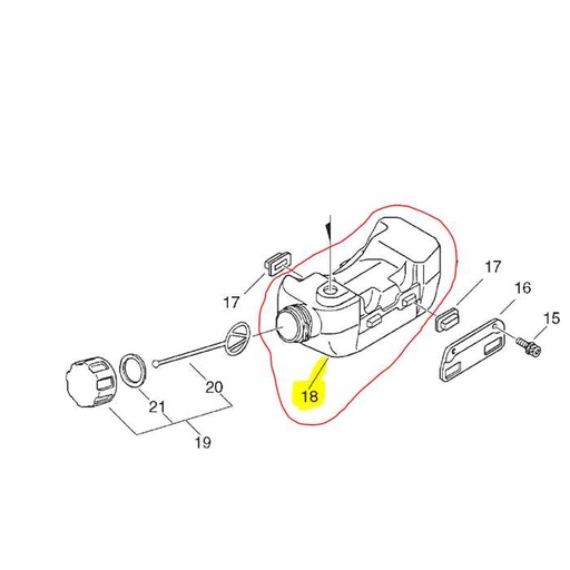 [131010-64931] Réservoir ECHO SRM3605, 13101064931, 131010-64931