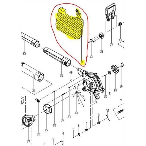 [MZM00B25100170902] Sac de ramassage souffleur - aspirateur GTM GTB300, MZM00B25100170902