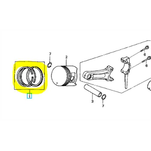 [13010-ZF6-003] Segment complet Nippon Honda GX(v)390, 13010-ZF6-003, 5707159, 13010-ZF6-005, 13010ZF6003, 13010ZF6005