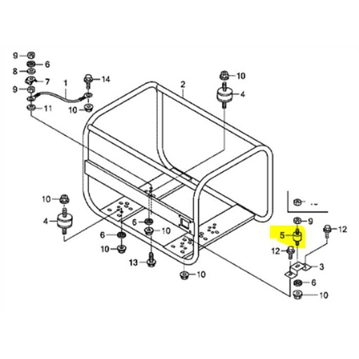 [68321-ZD5-000] Silent-bloc 4 ec2200, 68321-ZD5-000