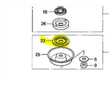 [80053-VJ5-003] Support de lame débroussailleuse HONDA UMT-UMK fines cannelures, 80053VJ5003, 80053-VJ5-003