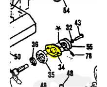 [72316] Support de roulement d axe pilote88 s400h, 72316