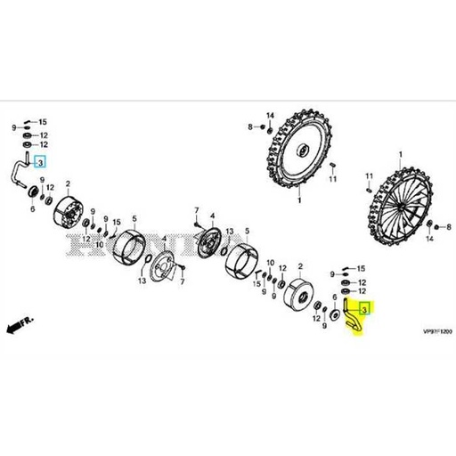 [44716-VP9-000] Tige roulette avant HONDA Miimo 3000, 44716-VP9-000