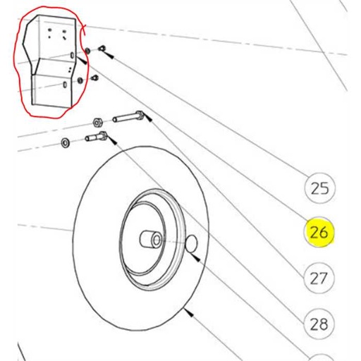 [MPA 01 010 290] Tole de protection moteur HONDA GX sur ELIET Major 4s MPA01010290, MPA01010290