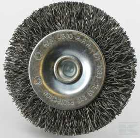 [BROSSE RONDE50] Toupille brosse ronde métalique 50mm1/4 6p ondule, WRB42