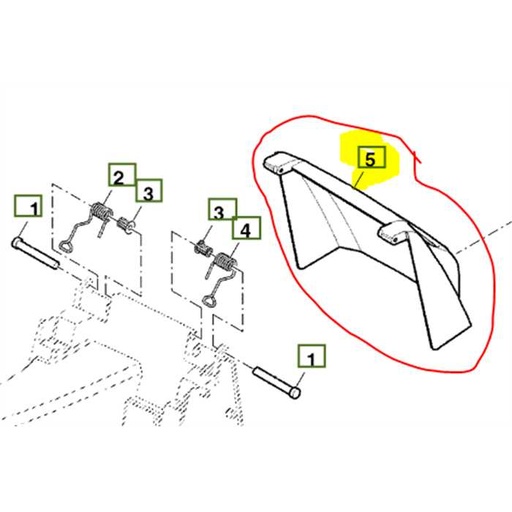 [SAU12698] Trappe déflecteur herbe John Deere rr47kb, 12698, SAU12698