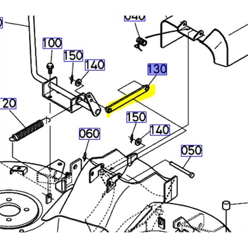 [K5254-71283] Tringle de secoueur KUBOTA GR1600, K5254-71283