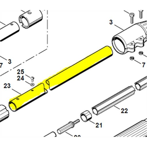 [4138-710-7115] Tube STIHL ht75 - 101, 4138 710 7115, 41387107115