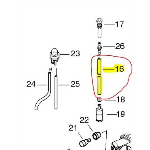 [V471-001230] Tuyau essence ECHO CS-280, V471001230, V471-001230