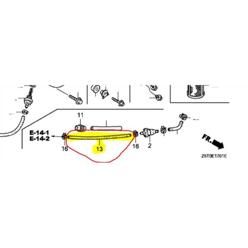 [91424-Z4K-801] Tuyau essence HONDA GX-GXV, 91424Z4K801, 91424-Z4K-802