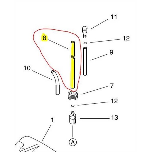 [V471-001191] Tuyau aspiration essence ECHO GT222ES, V471001191, V471-001190, ECV471001190