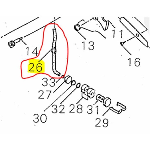 [V470-001490] Tuyau essence Shindaiwa 488, 2216034110, 22160-34110, V470-001490, 22160-34110,  V470001490, ecV470-001490, SIV470-001490