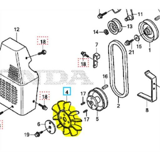 [40491-776-003]  Ventilateur transporteur HONDA hp500, 40491-776-003, 40491776003