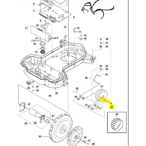 [5755076-01] Vis de roue avant HUSQVARNA automower, 575507601, 5755076-01