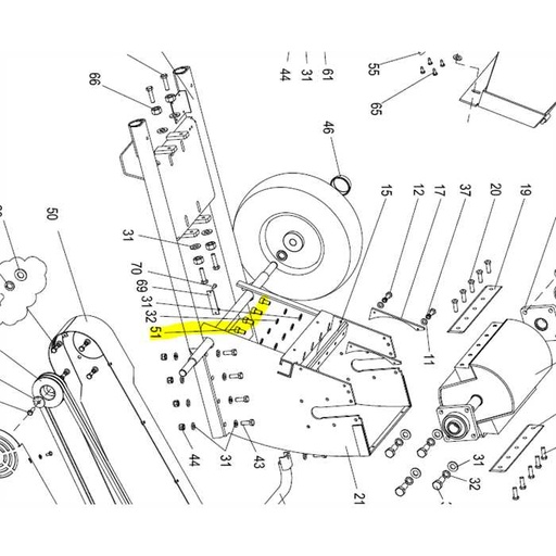 [MZSGTS821-01-03] Vis de contre-lame m10x20 GTM GTS1300, 8210103, MZSGTS8210103