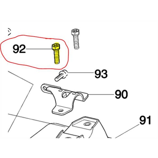 [DA00000142] Vis de maintien de cavalier garand Makita em2600u m6x23, 00000142, DA00000142