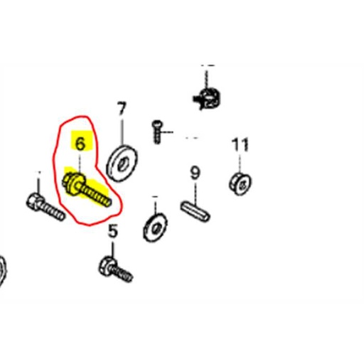 [90102-VA4-000] Vis fixation moteur HONDA, 90102VA4000, 90102-VA4-000