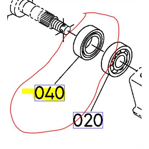 [09194-06211] Bourrage de sortie de boite KUBOTA T520 - NOK AE2388G, 0919406211, 09194-0621-1, AE 23 88 G, AE2388G