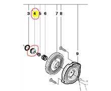 [5100008-01] Bourrage étanchéité ressort de lanceur Husqvarna K760, 510000801, 5100008.01