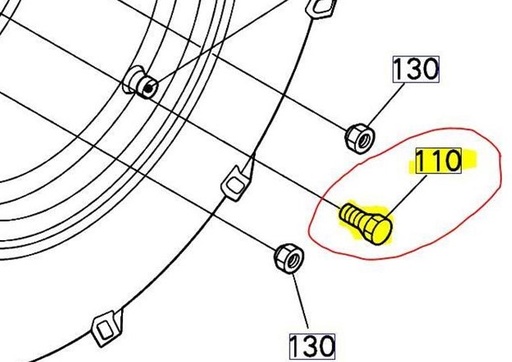 [K2561-17213] Goujon de roue KUBOTA 1/2, K256117213, K2561-1721-3, K2561-17210, K256117210