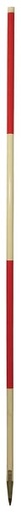 [WB5090] Jalon acier Rouge - Blanc 200cm - 28mm avec pointe acier, WB5090, 8712129609003