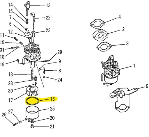 [KK15003AE014] Joint de cuve Mitsubishi GM401, KK15003AE014