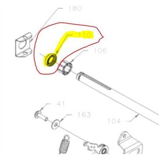 [ET28907] Bourrage axe sortie de boite K55 ETESIA MKHP3-MKHP4, 28907, ET28907