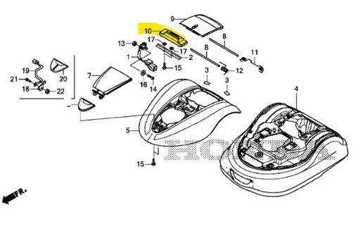 [63307-VP9-000] Bouton stop HONDA Miimo 3000, 63307-VP9-000, 63307VP7000