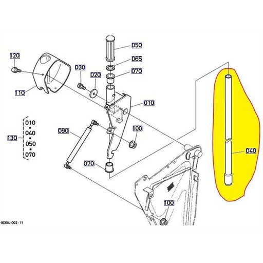 [K6304-63325] Bras de relevage KUBOTA GR1600, K630463320, K6304-63320