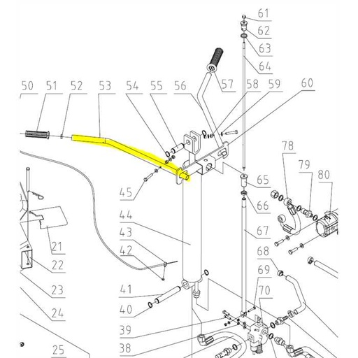 [MZLS070020053] Bras droit fendeuse GTM, 070020053, MZLS070020053