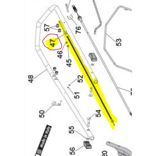 [AC-P5010200] P5010200 cavo system2 4850 lam.traz HONDA, P5010200, ACP5010200, 0P5010200