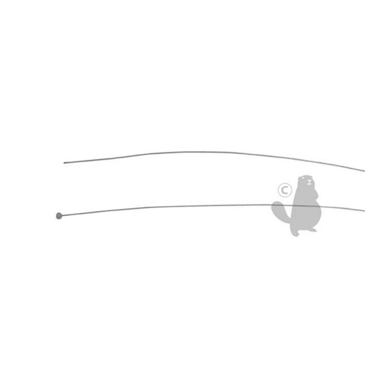 [630-1964] Cà¢ble souple à  embout tonneau - Longueur totale : 1000mm diam : ext: 1 6mm, 6301964, 630-1964