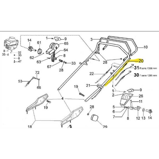 [8202031ER] Cable de traction efco MR534VBT, 8202031ER