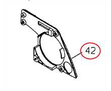 [22197-54611] Cache cerceau frein de chaine Shindaiwa 389s, C345000390, C345-000390, 2219754611