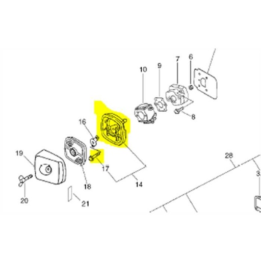 [EC13030706561] Cache filtre a air ECHO hcr1500, P021-002921, ECP021002921, EC13030706561