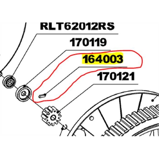 [164003] Cale de traction Roques et Lecoeur rl207, 0301040029, RL0301040029